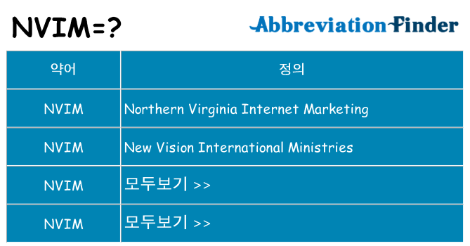 nvim 대 한 무엇을 서가