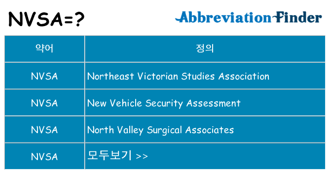 nvsa 대 한 무엇을 서가