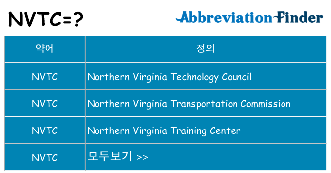 nvtc 대 한 무엇을 서가