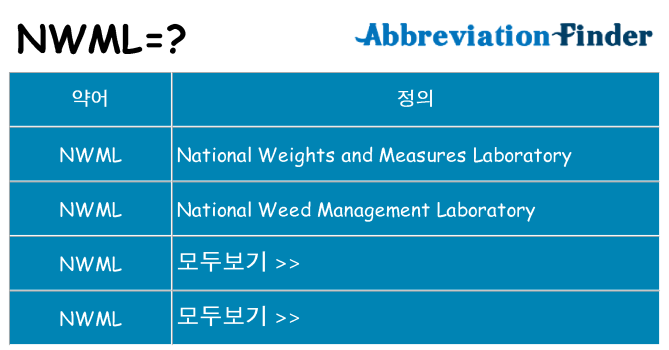 nwml 대 한 무엇을 서가