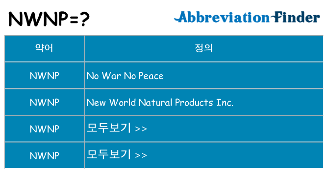 nwnp 대 한 무엇을 서가