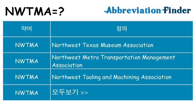 nwtma 대 한 무엇을 서가