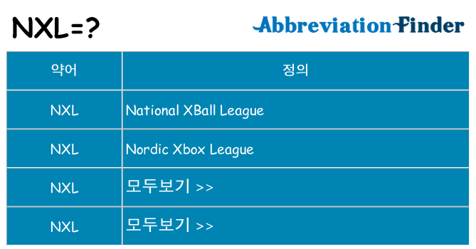 nxl 대 한 무엇을 서가