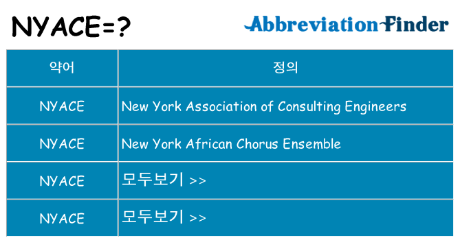 nyace 대 한 무엇을 서가
