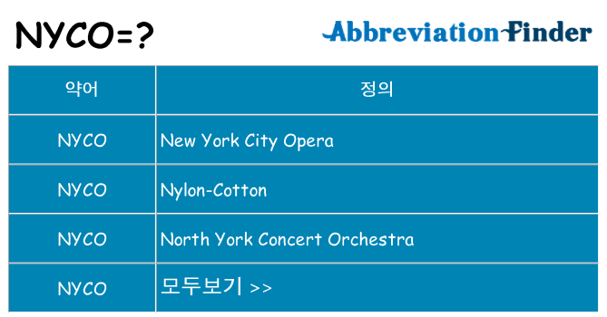 nyco 대 한 무엇을 서가