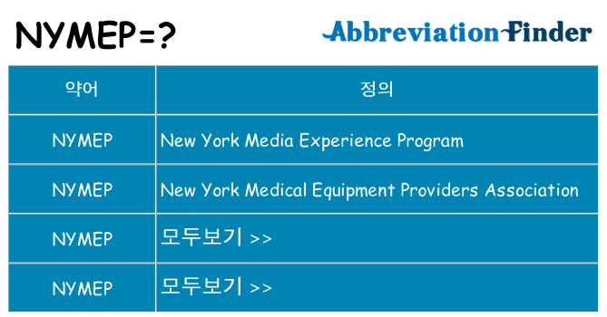 nymep 대 한 무엇을 서가