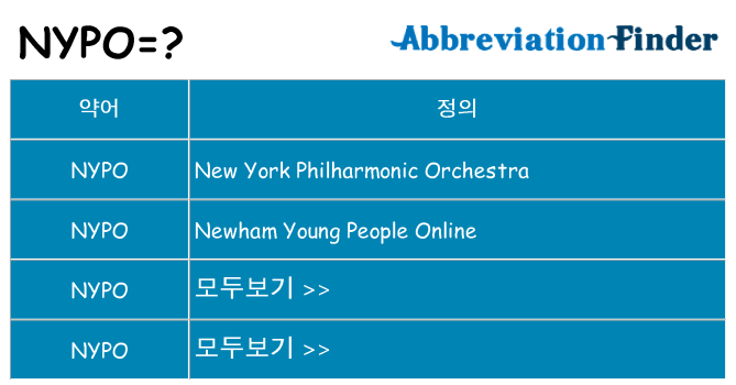nypo 대 한 무엇을 서가