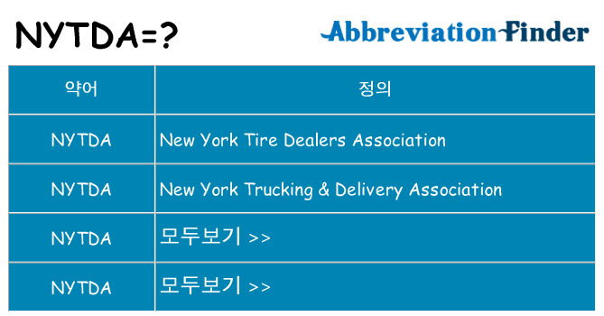 nytda 대 한 무엇을 서가