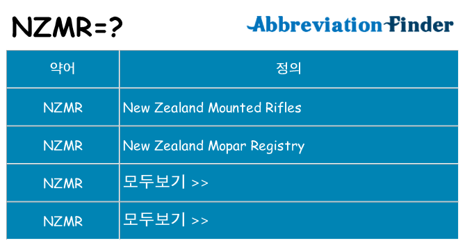 nzmr 대 한 무엇을 서가