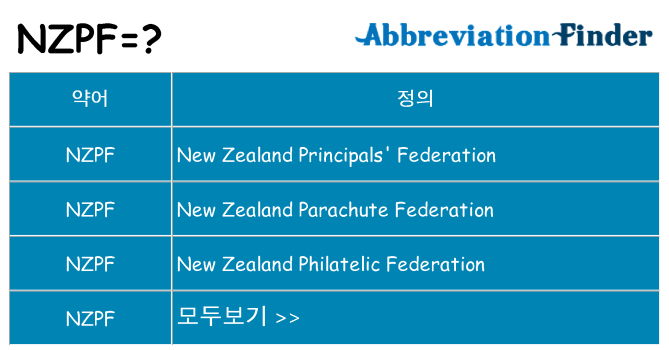 nzpf 대 한 무엇을 서가