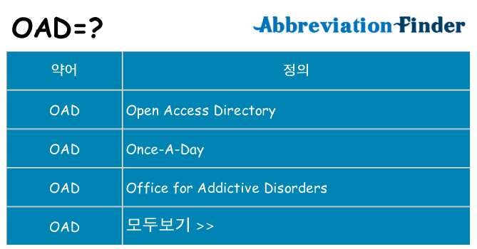 oad 대 한 무엇을 서가