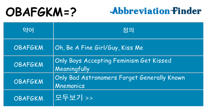 obafgkm 대 한 무엇을 서가