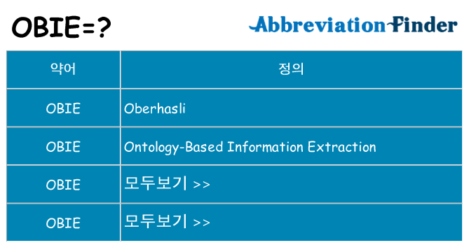 obie 대 한 무엇을 서가