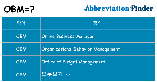 obm 대 한 무엇을 서가