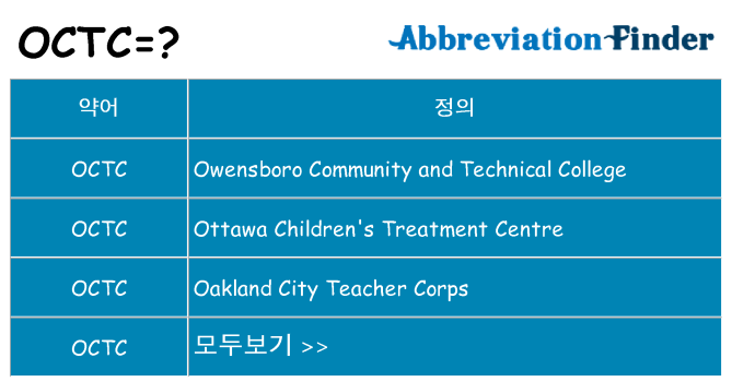 octc 대 한 무엇을 서가