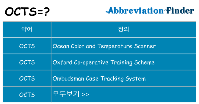 octs 대 한 무엇을 서가