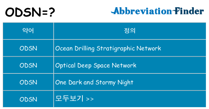 odsn 대 한 무엇을 서가