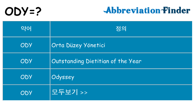 ody 대 한 무엇을 서가
