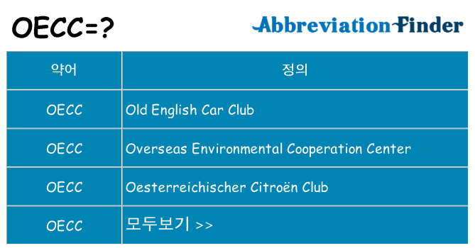 oecc 대 한 무엇을 서가