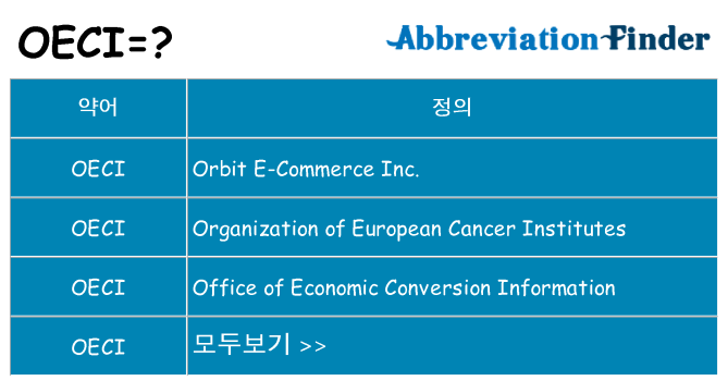 oeci 대 한 무엇을 서가