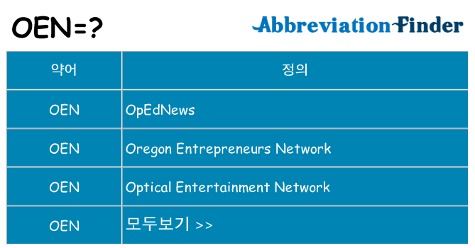 oen 대 한 무엇을 서가