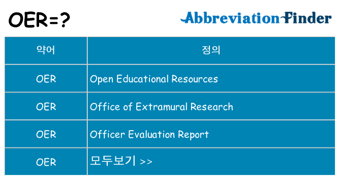 oer 대 한 무엇을 서가