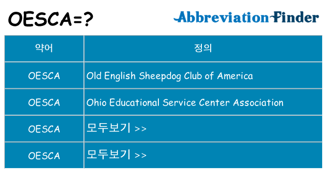 oesca 대 한 무엇을 서가