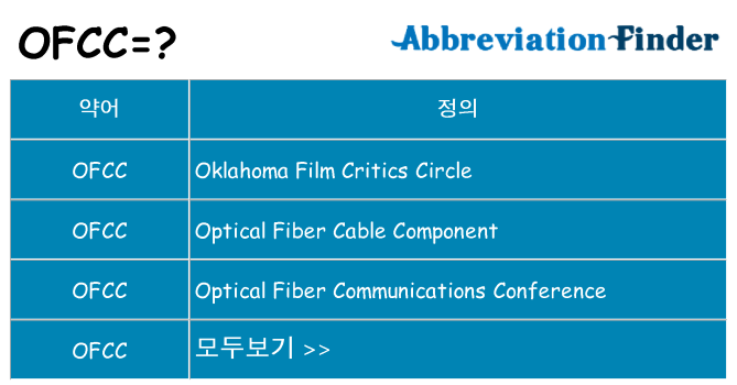 ofcc 대 한 무엇을 서가