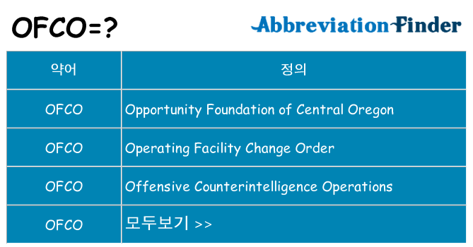 ofco 대 한 무엇을 서가