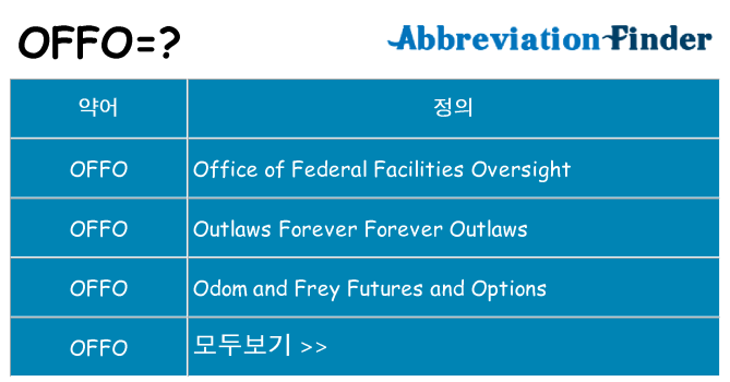 offo 대 한 무엇을 서가