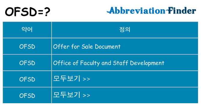 ofsd 대 한 무엇을 서가