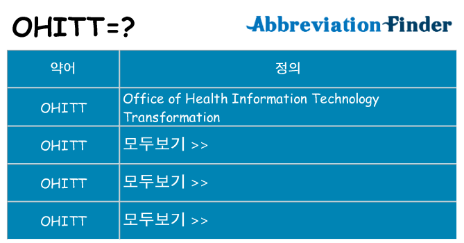 ohitt 대 한 무엇을 서가