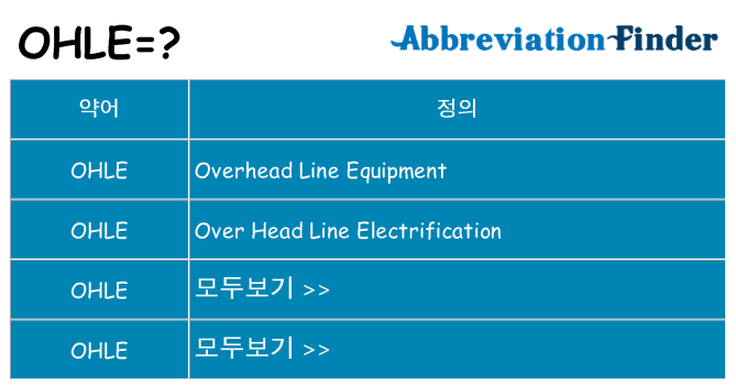 ohle 대 한 무엇을 서가