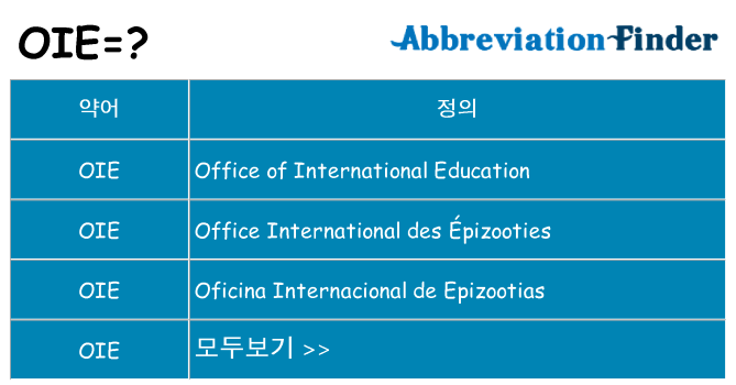 oie 대 한 무엇을 서가