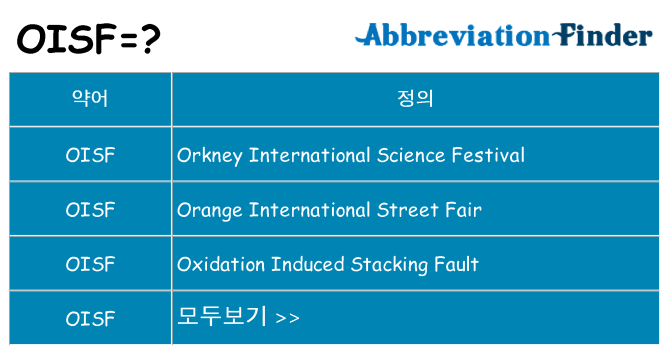 oisf 대 한 무엇을 서가