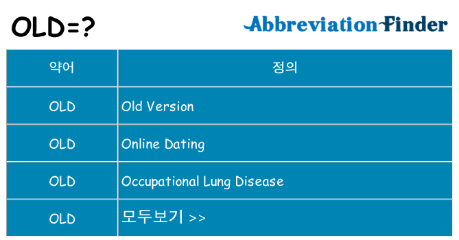 old 대 한 무엇을 서가