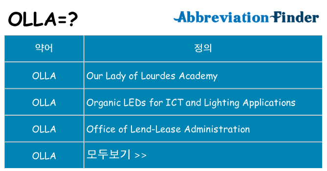 olla 대 한 무엇을 서가