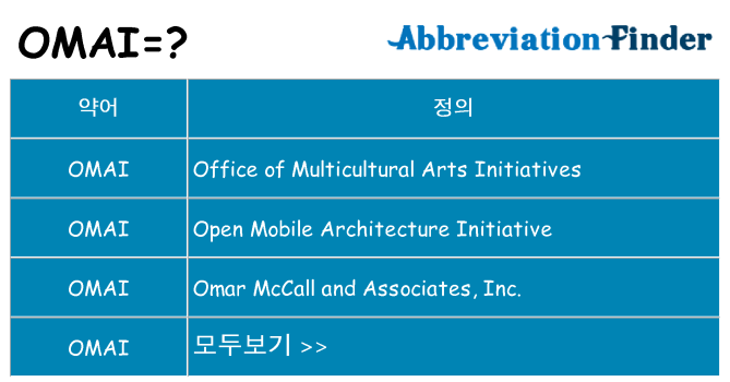 omai 대 한 무엇을 서가