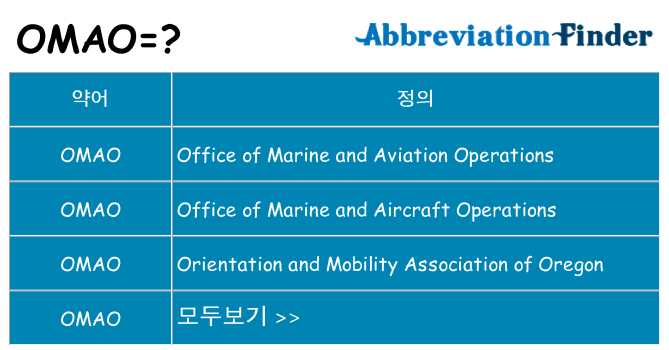 omao 대 한 무엇을 서가