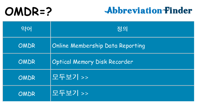 omdr 대 한 무엇을 서가