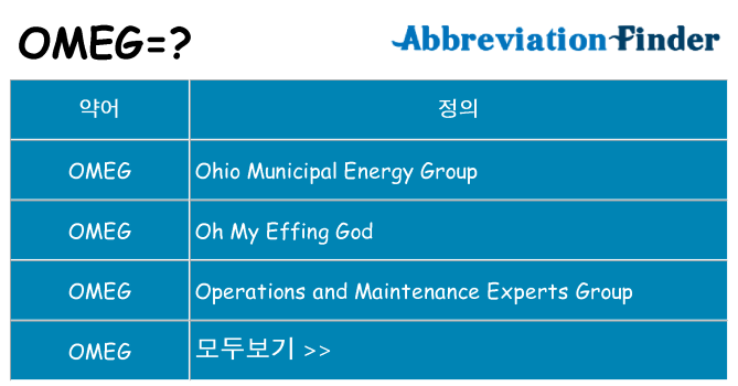 omeg 대 한 무엇을 서가