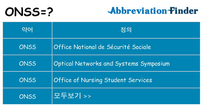 onss 대 한 무엇을 서가