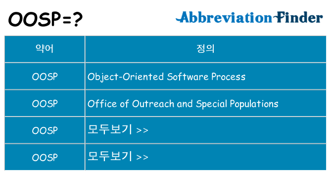 oosp 대 한 무엇을 서가