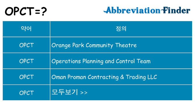 opct 대 한 무엇을 서가