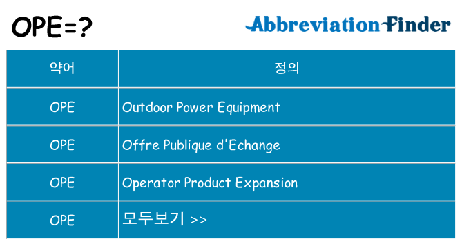 ope 대 한 무엇을 서가