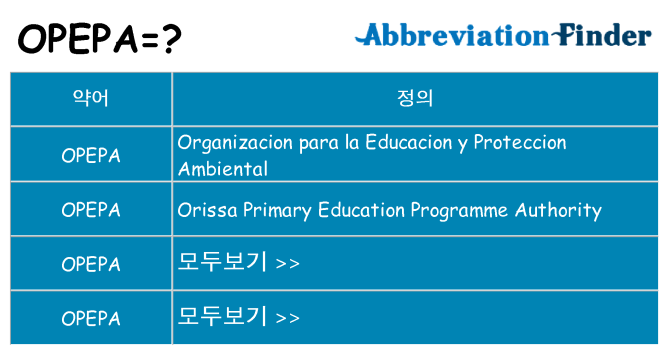 opepa 대 한 무엇을 서가