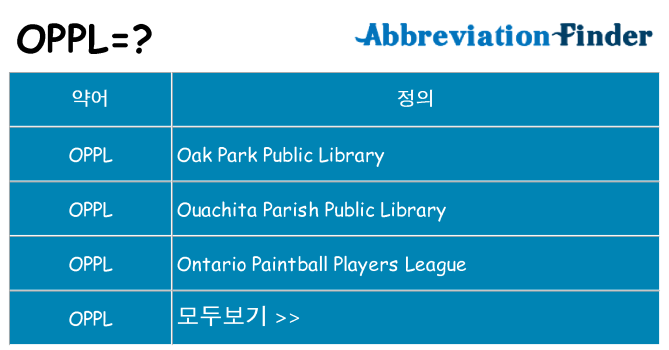 oppl 대 한 무엇을 서가
