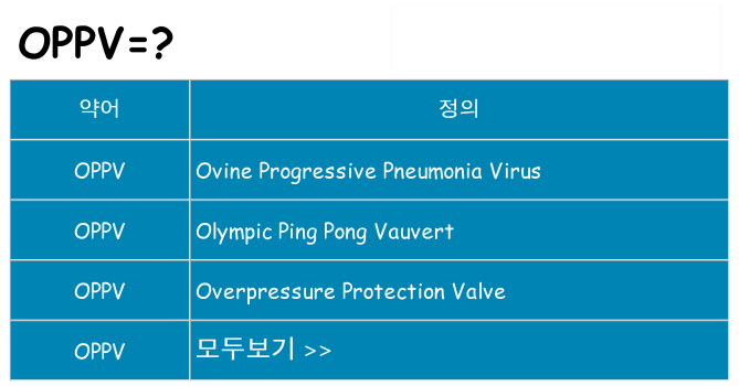 oppv 대 한 무엇을 서가