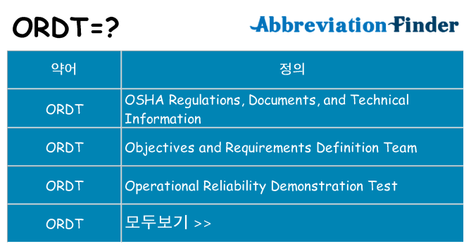 ordt 대 한 무엇을 서가