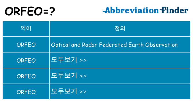 orfeo 대 한 무엇을 서가